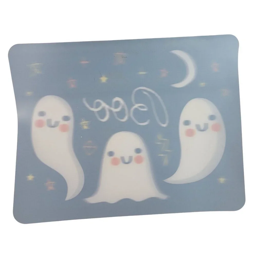 Target Halloween Lenticular Placemats x2 Ghosts Cat Owl Holographic 18